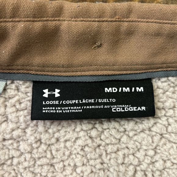 Under Armour Men's ColdGear Latitude Shacket Coyote Brown Size Medium - Picture 7 of 9